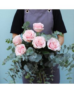 Ramo de 6 rosas de color rosa