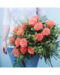 Ramo de rosas naranja