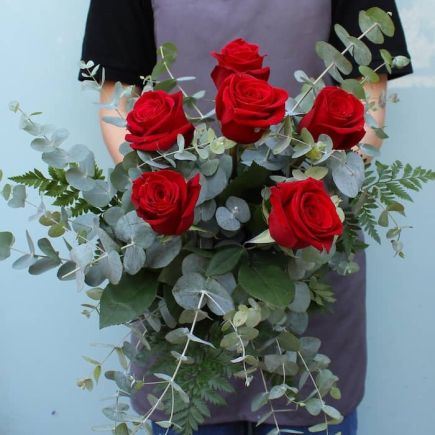 Ramo de 6 Rosas Rojas