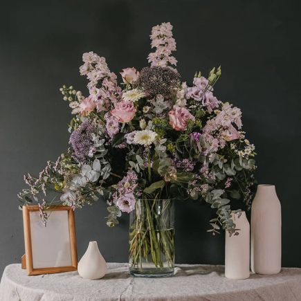 arreglo flores premium lavanda