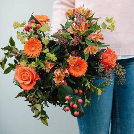 Ramo de flores naranja