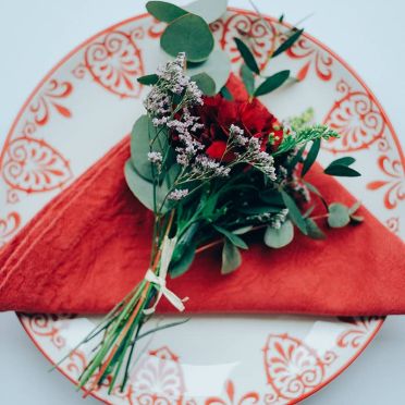 Detalle de clavel rojo