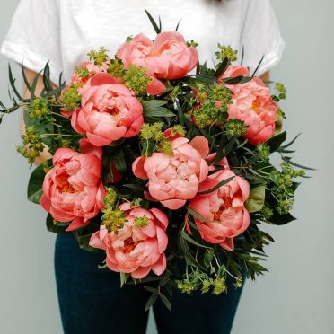 Coral Peony bouquet