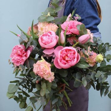 Ramo de penías salmón