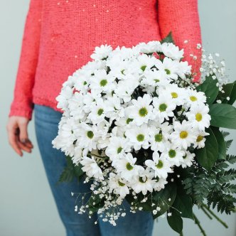 Ramo de margaritas blancas