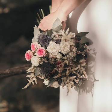 Ramo de novia blanco y rosa