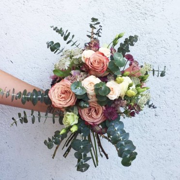 Ramo de novia rosas capuccino