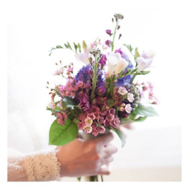 Ramo de novia lavanda sencillo