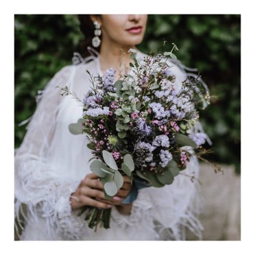 Ramo de novia en tonos morados