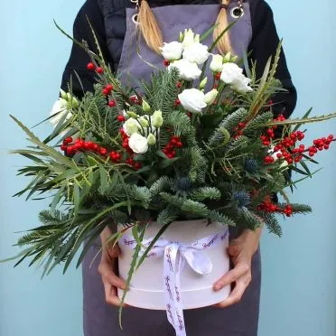 Caja de flores de Navidad