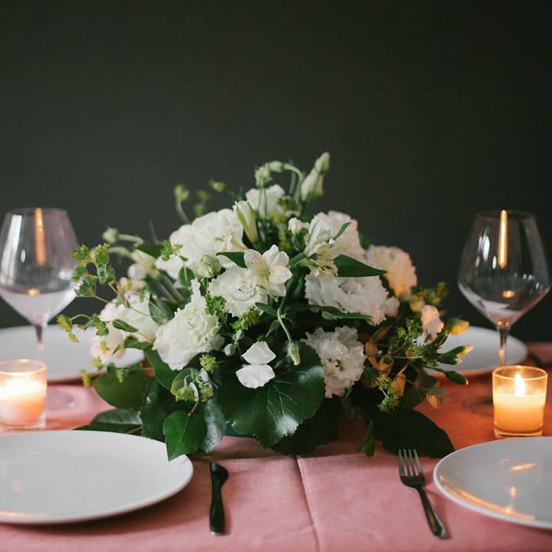 centro blanco redondo