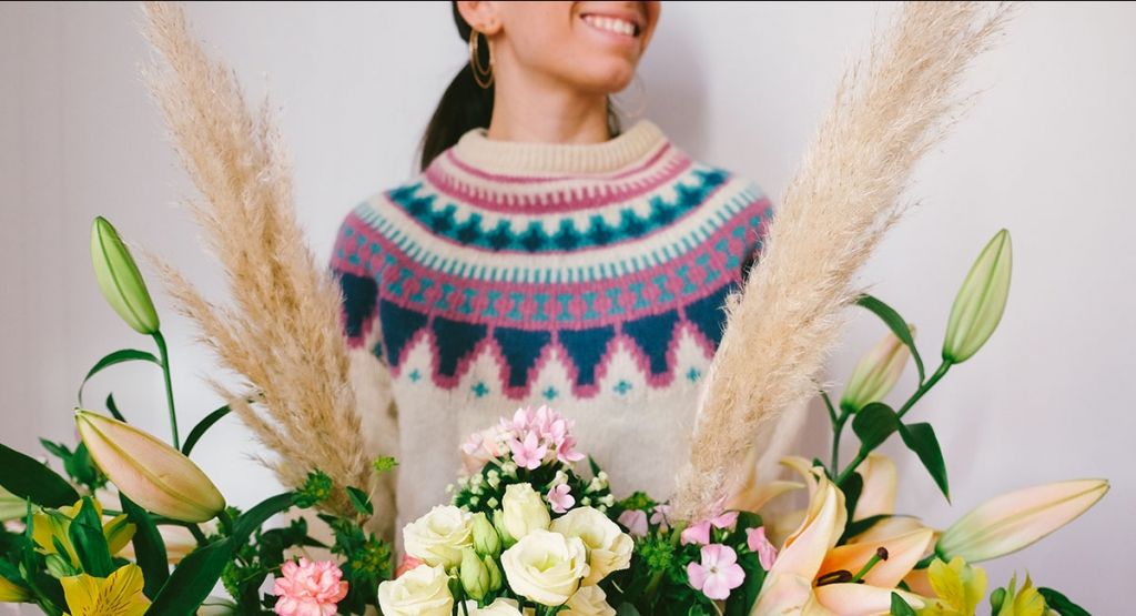 ramo de flores con pampa