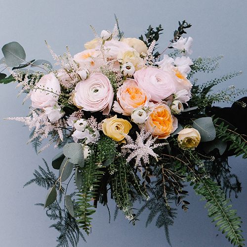 ramo de novia blanco y amarillo anabelle