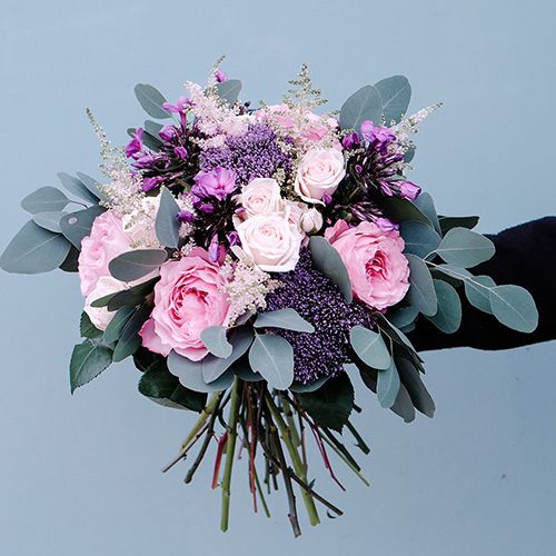 ramo de novia gretel tonos morados