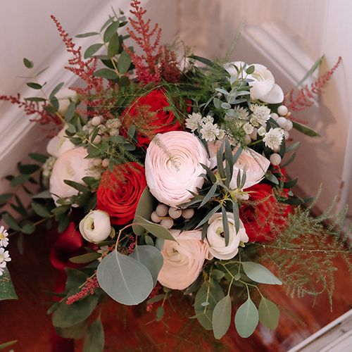 ramo de novia alba rojo